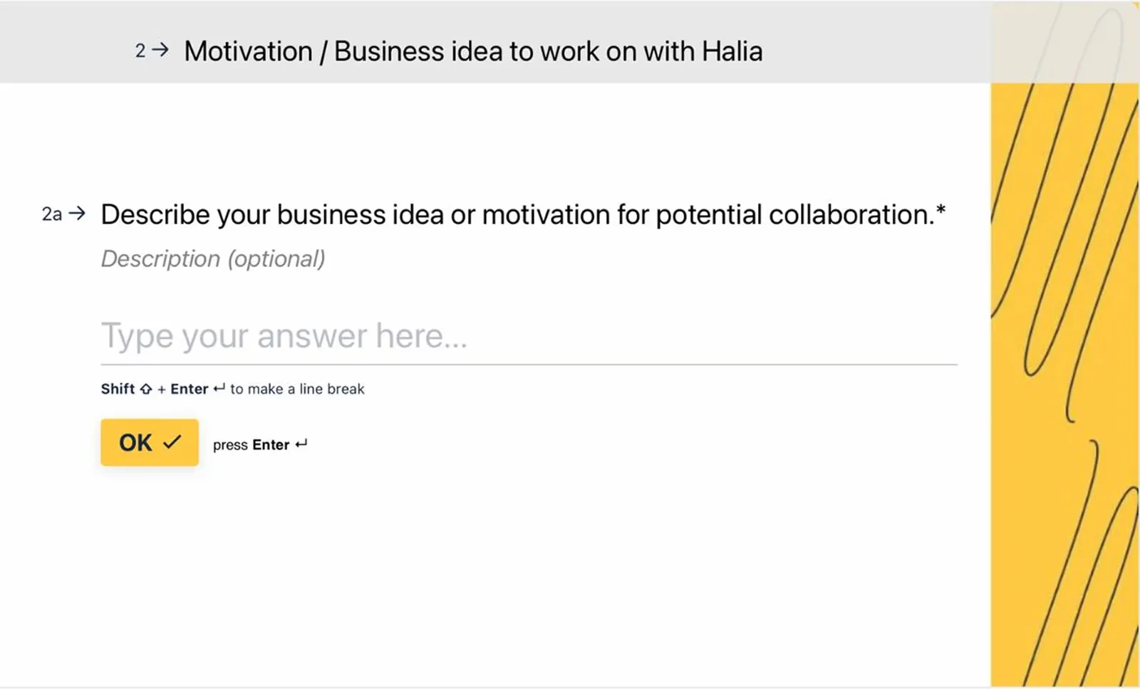 Example of one of the questions one would be asked if they go on the HaliaLab website. 