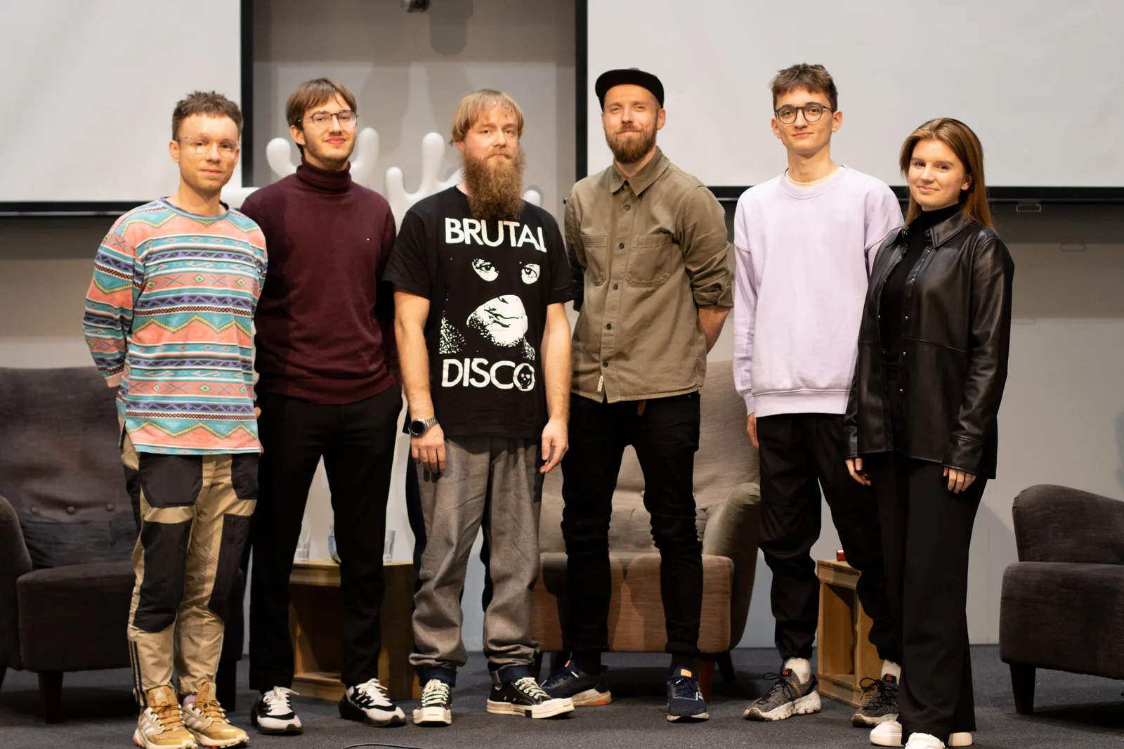 Picture of the career nights team with the guests from the first event